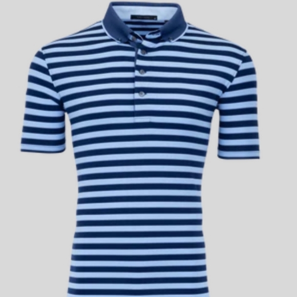 NWT Greyson Maltese Delphinium Falcon Men's XL Wolastog Blue Polo - Picture 2 of 14
